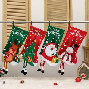 Calcetines navideños Bolsa de regalo con decoración navideña